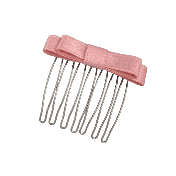 blush bow comb